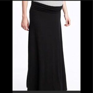 Old Navy Maternity LARGE Black Maxi Skirt